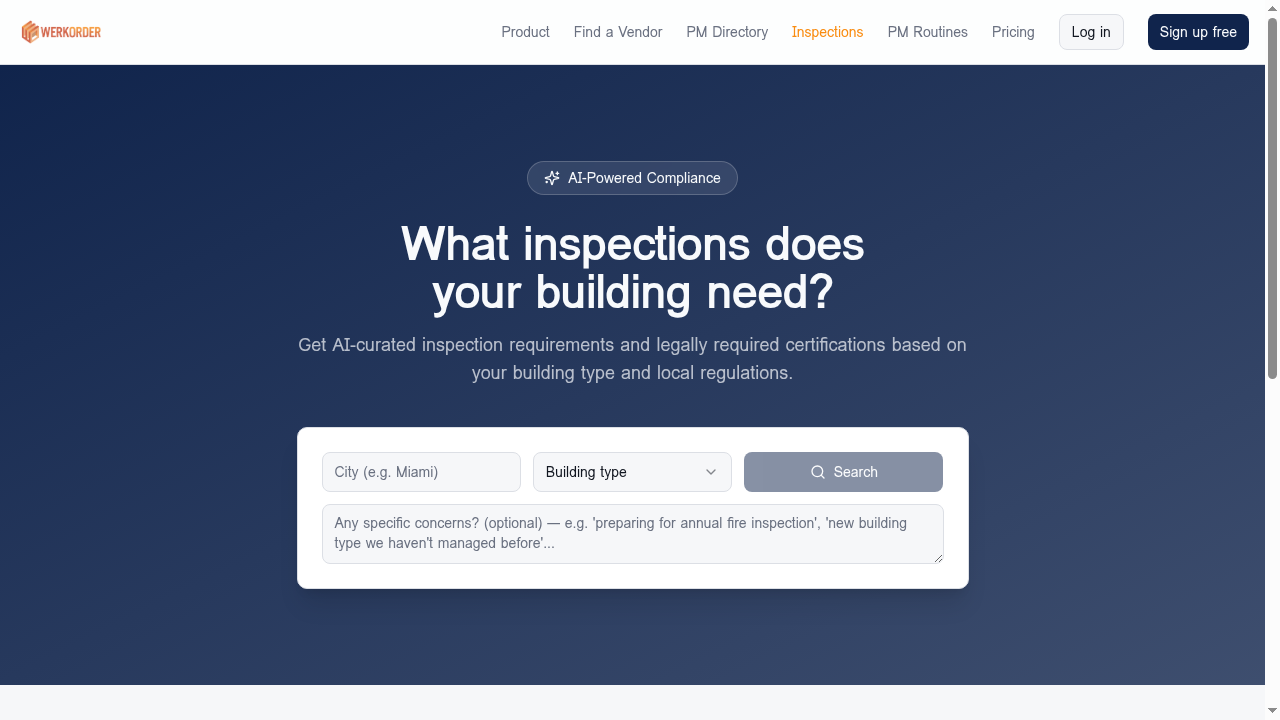 Inspection compliance tracking